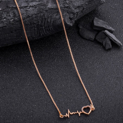 Gold-Toned Brass Gold-Plated Artificial Stones Studded Chain