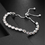 Women Silver-Toned Crystals Silver-Plated Wraparound Bracelet