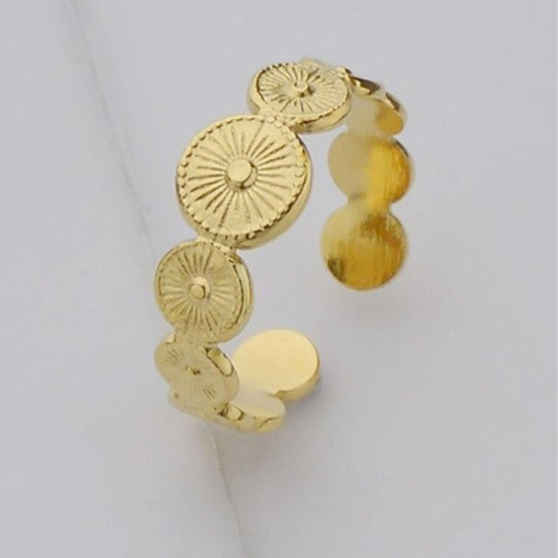 Gold-Plated Stainless Steel Finger Ring