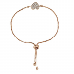 Women Rose Gold & White Brass Rose Gold-Plated Charm Bracelet