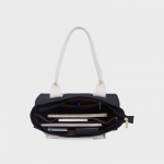 Nick Structured Brand Logo Shoulder Bag